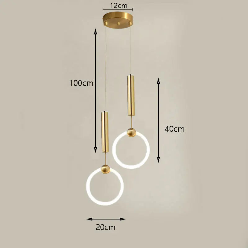 Suspension lampe Nordique Créatif LED 360° - Lumière Art Luxe
