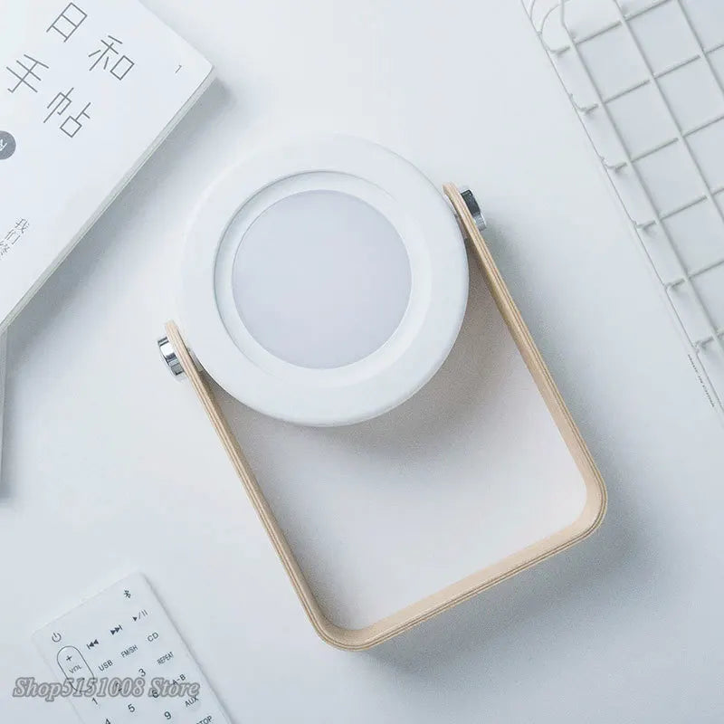 Lampe de lecture pliable en bois avec veilleuse LED USB - Style & Confort