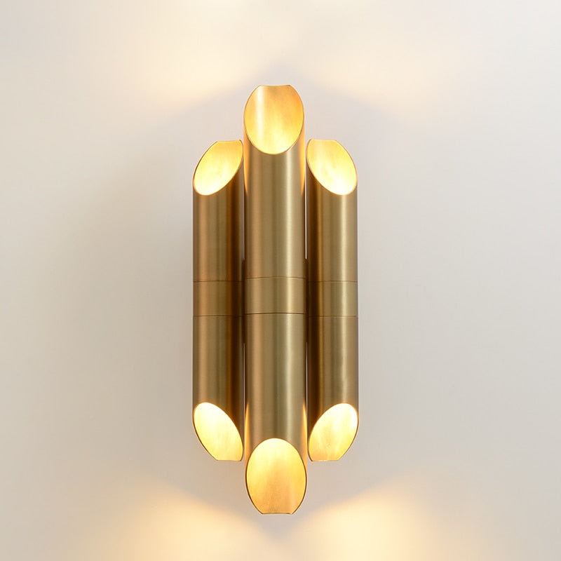 Applique murale LED dorée Corden