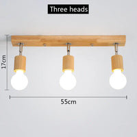 Plafonnier moderne en bois nordique avec LED pour intérieur