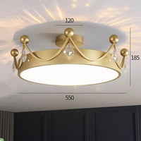 Plafonnier nordique minimaliste : Couronne en cristal