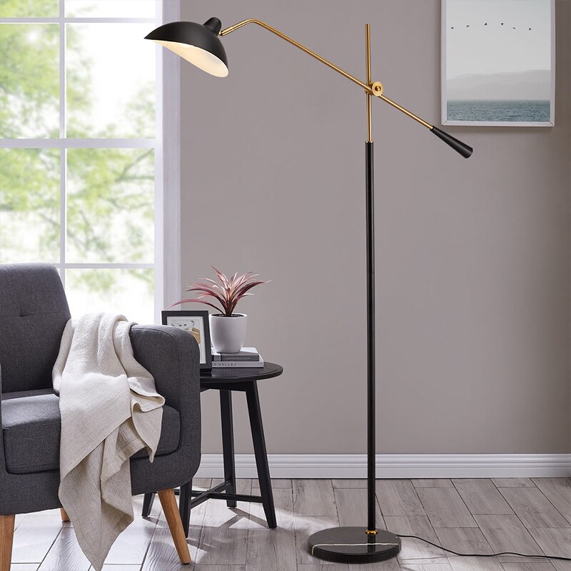 Lampadaire Clizia : Style Industriel et socle en Marbre