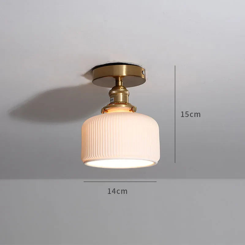Plafonnier Nordique Cuivre LED - Luminaires avec Interrupteur pour Chambre, Salon et Escalier.
