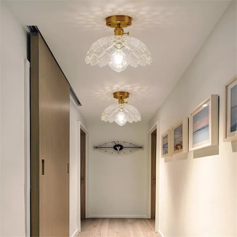Plafonnier Loft Vintage en verre nordique - Moderne et Rétro