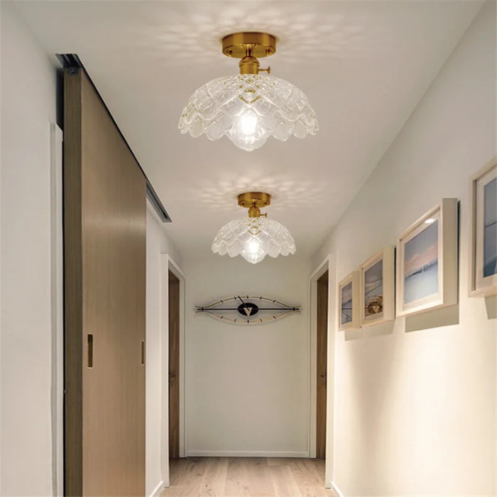 Plafonnier Nordique Rétro Loft Vintage Moderne - Abat-jour en Verre
