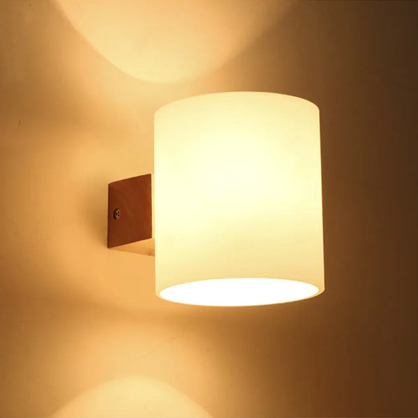 Applique murale LED Japonais Bois Nordique