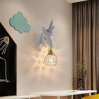 Applique murale Dessin animé Licorne LED - Chambre de Princesse