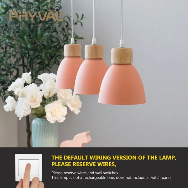 Lustre Nordique en Bois à 3 Têtes