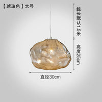 Lustre en verre de luxe LED nordique post-moderne créatif
