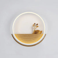 Applique murale LED moderne avec motif de cerf nordique