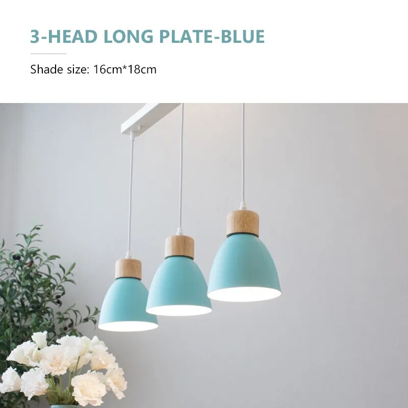 Lustre Nordique en Bois à 3 Têtes