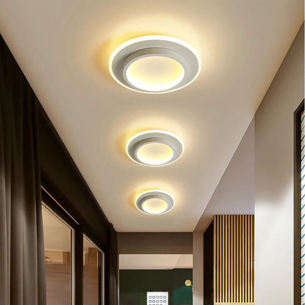 Lustre LED design pour allées - Noir & Blanc