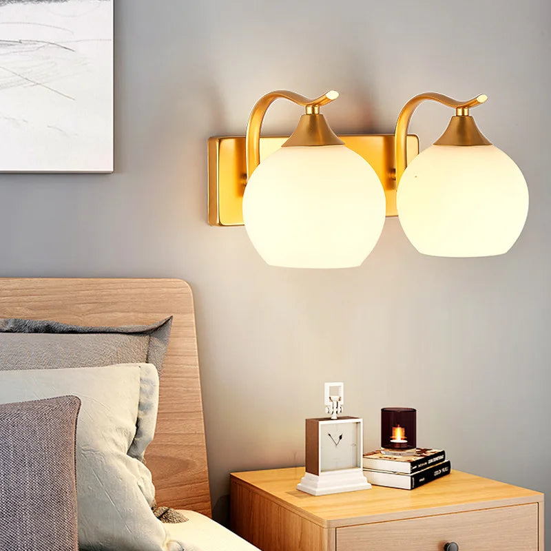 Appliques murales LED dorées nordiques modernes de style minimaliste
