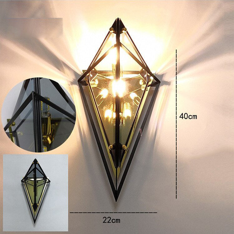 Applique murale rétro LED Klais Smoky Glass