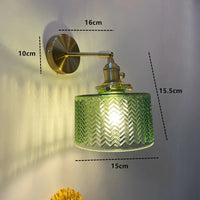 Applique murale LED rotative en verre et laiton pour miroir