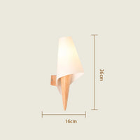 Applique murale design nordique bois-verre LED