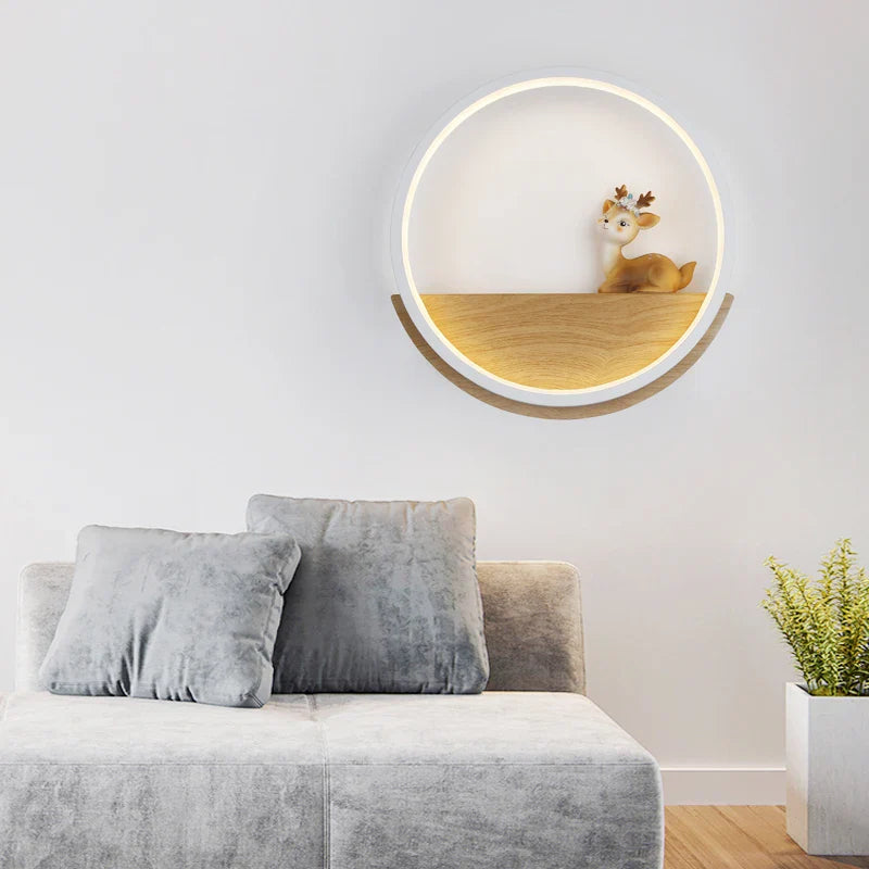 Applique murale LED moderne avec motif de cerf nordique