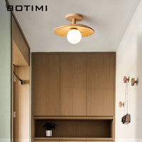 Plafonnier bois naturel contemporain
