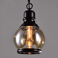 Suspension vintage en verre style industriel pour bouteille de vin