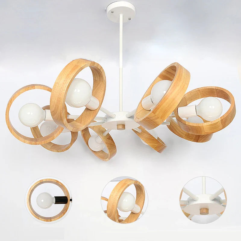 Suspension luminaire en bois nordique