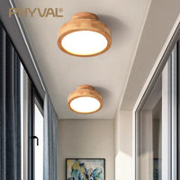 Plafonnier LED bois naturel modernité