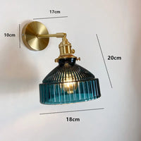 Applique murale LED rotative en verre et laiton pour miroir