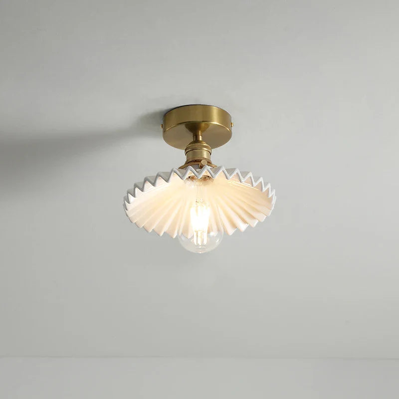 Plafonnier Nordique Cuivre LED - Luminaires avec Interrupteur pour Chambre, Salon et Escalier.