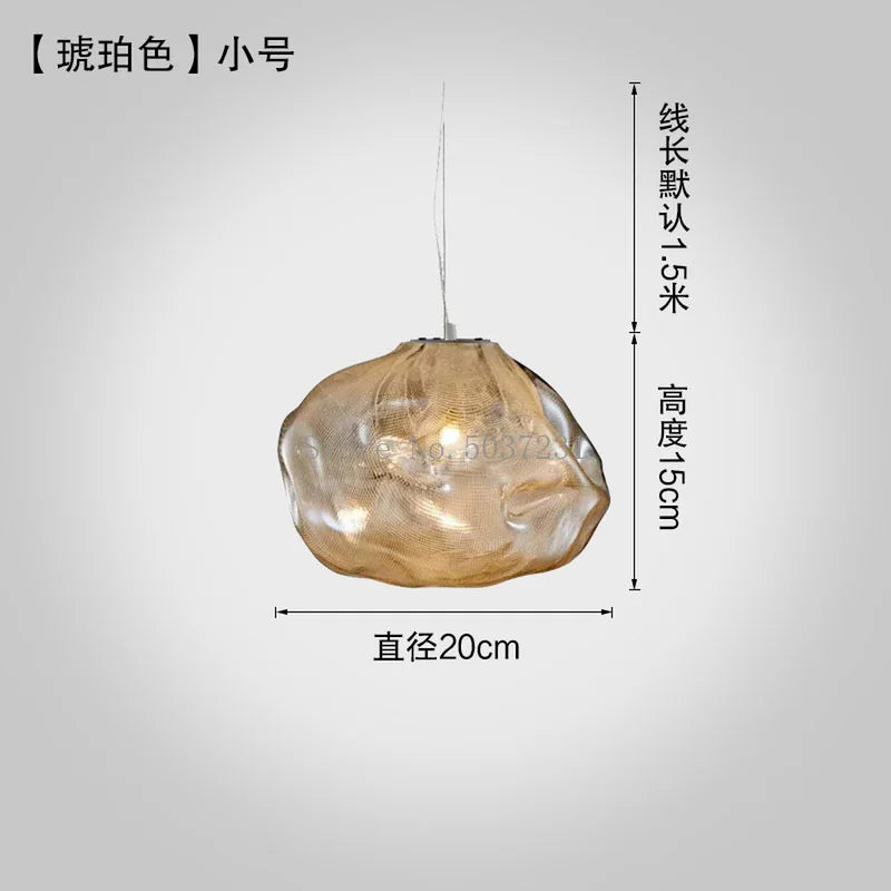 Lustre en verre de luxe LED nordique post-moderne créatif