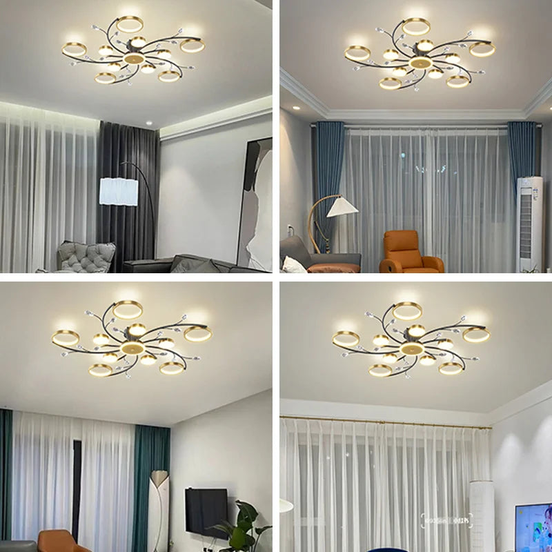 Lustre LED en cristal pour un éclairage intérieur contemporain