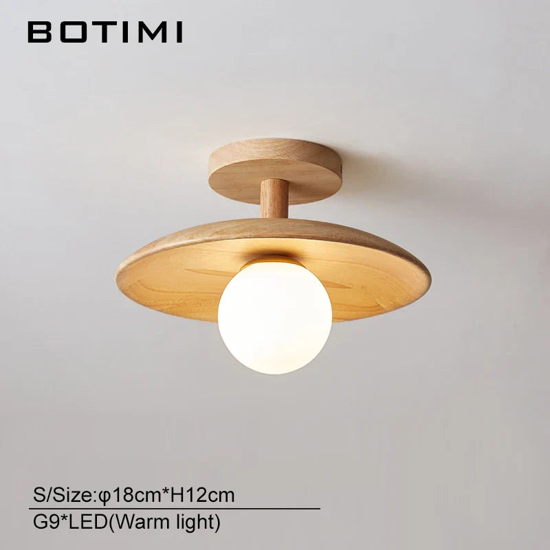 Plafonnier bois naturel contemporain