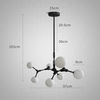 Suspension Verre Laiteux Nordique Chic