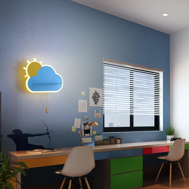 Lampe de chevet nuage pour enfants.