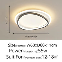 Lustre LED Moderne avec Gradation Simple pour la Maison.