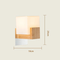 Applique murale design nordique bois-verre LED