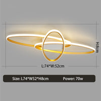Plafonnier LED Anneaux Imbriqués Orfa