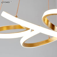 Suspension décorative en plaqué or avec éclairage LED pour intérieur