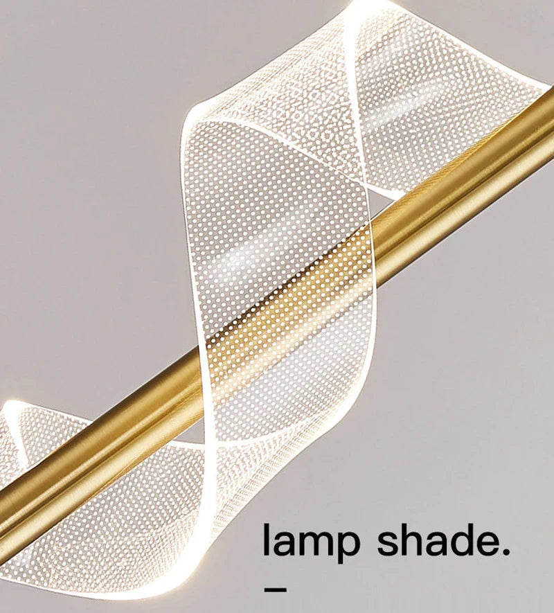 Suspension Spirale Luxe: Abat-jour Moderne, Câble Long