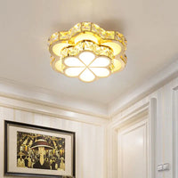 Plafonnier LED Intelligent Fleur de Cristal Moderne