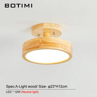 Plafonnier japonais en bois naturel