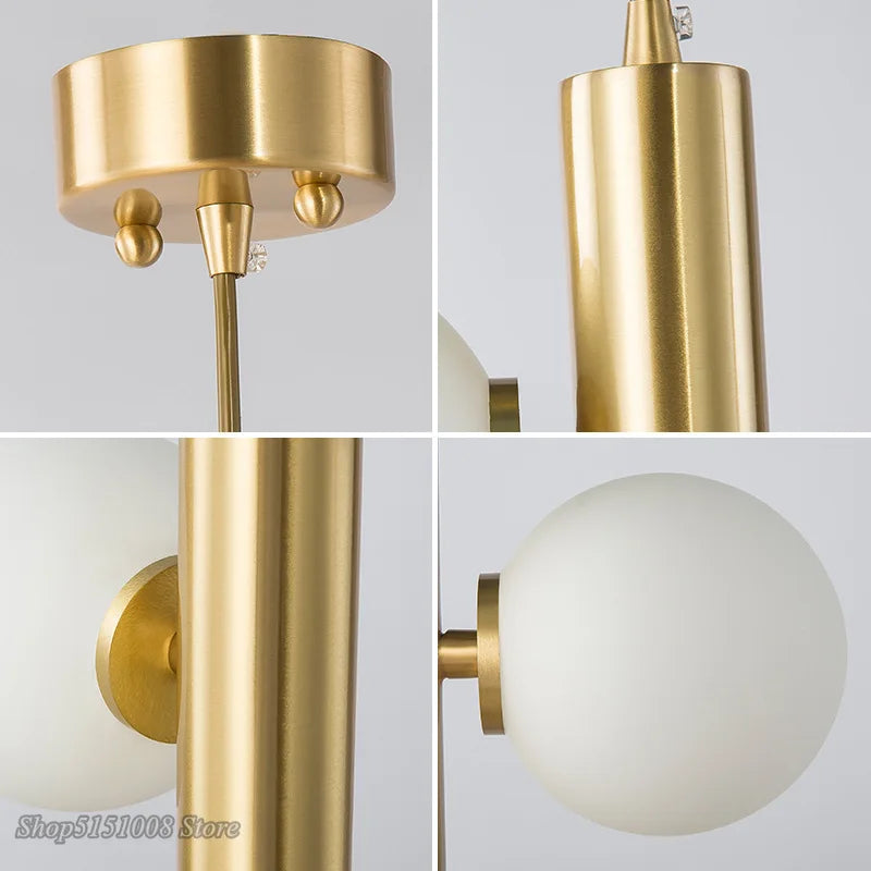Suspension dorées par un styliste nordique