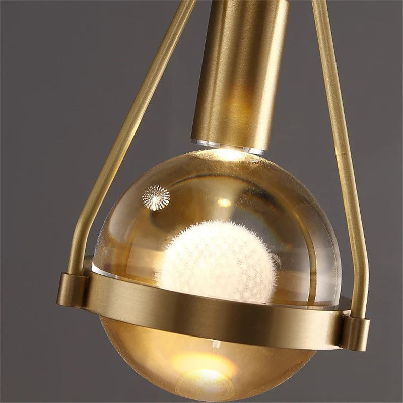 Suspension Cristal Cuivre de Luxe