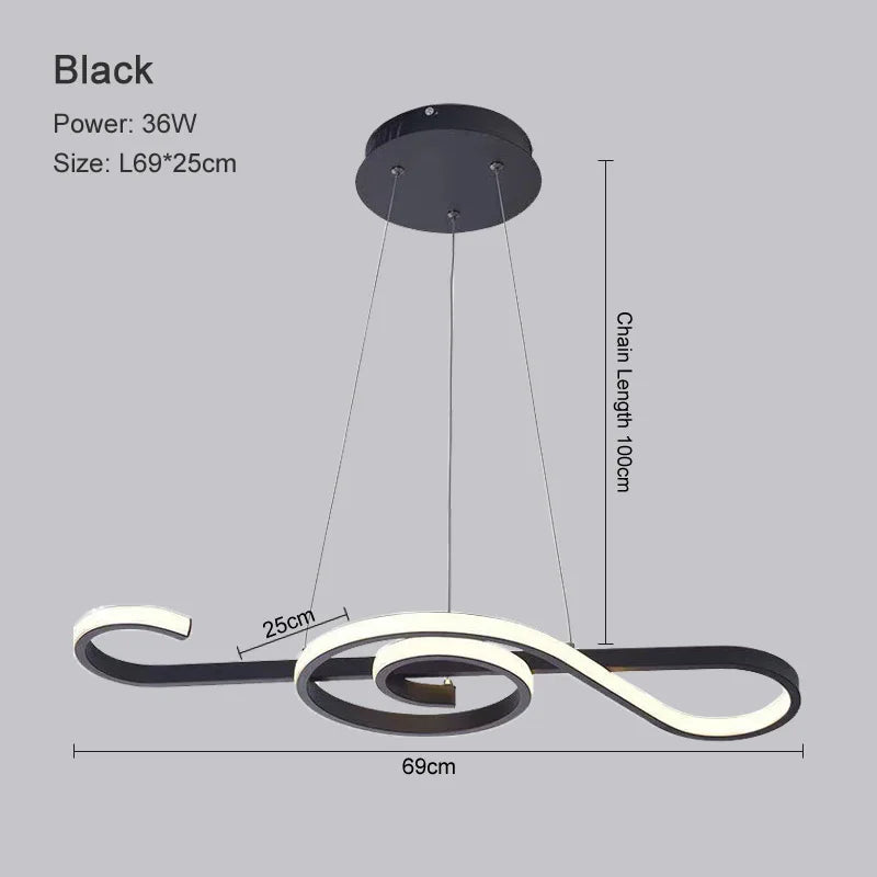 Lustre Nordique Moderne LED pour Décoration Intérieure - Élégance Scandinave