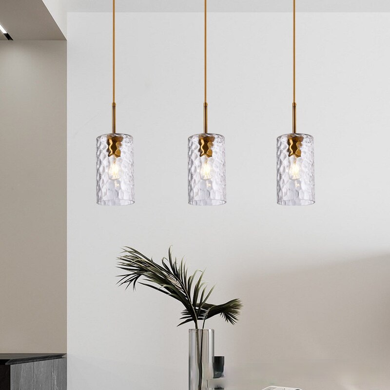 Suspension Raven en verre cylindrique
