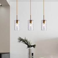 Suspension Raven en verre cylindrique