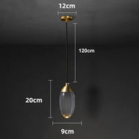 Suspension cristal cuivre luxe.