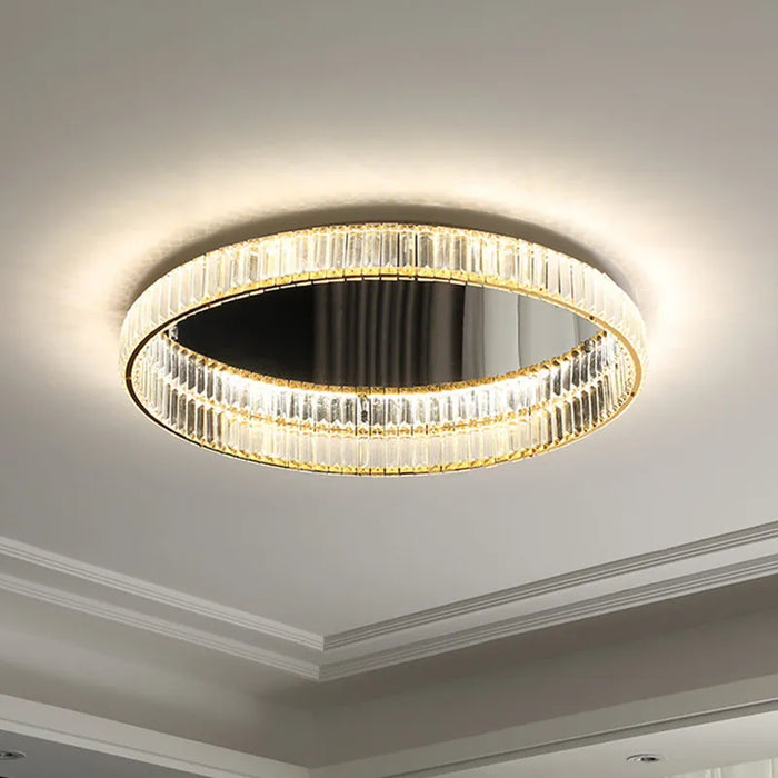 Plafonnier LED doré de luxe