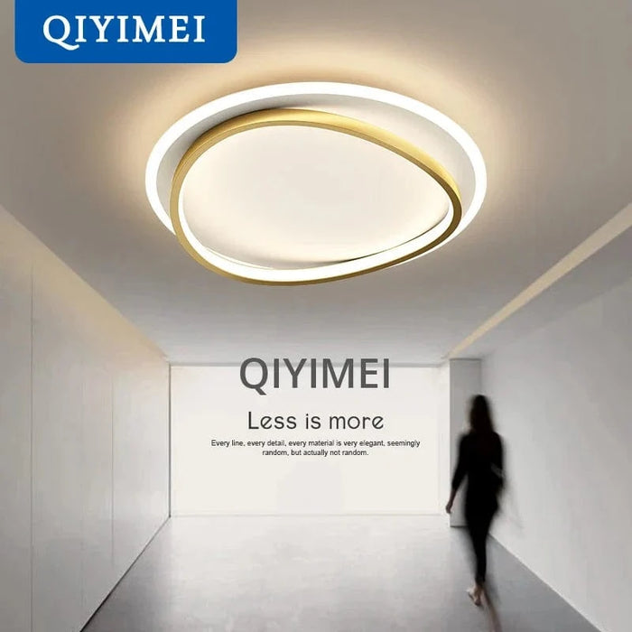 Lustre Moderne en Aluminium Acrylique avec Télécommande LED de Luxe