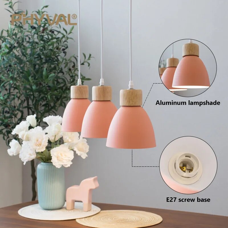 Lustre Nordique en Bois à 3 Têtes