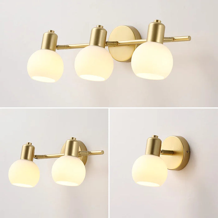 Applique Murale LED 3 Têtes - Lumière Chaude, Froide, Blanc