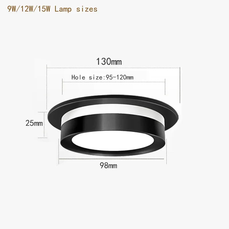 Spot lumineux LED encastrable en cristal pour plafond scintillant